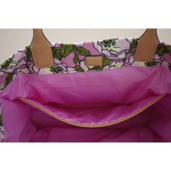 Tory Burch 151611-650 Aster Pink Flower Ella Nylon Floral Printed Tote Bag - Picture 10 of 10